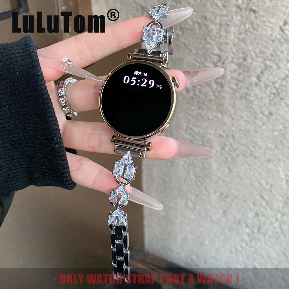 Metal Zircon Jewelry Strap For Samsung Galaxy Watch 7 6 5 Pro Classic 42 44 40 46mm Band For Huawei Watch GT 4 5 Woman Bracelets