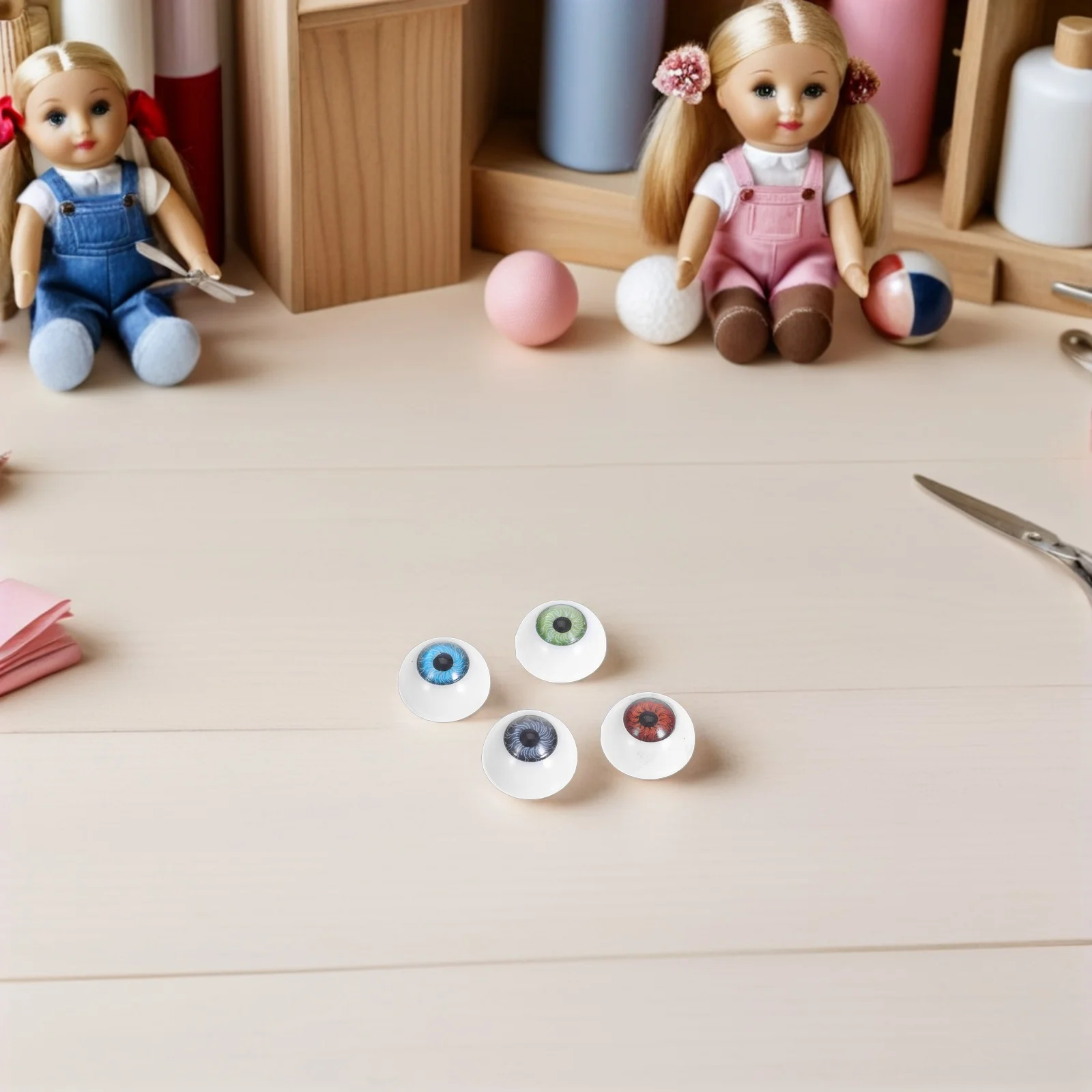 

40Pcs Cartoon Eyes 20mm Round Safety Eyes Plastic for DIY Crafts Handmade Crochet Puppets Realistic Handmade Eyeballs