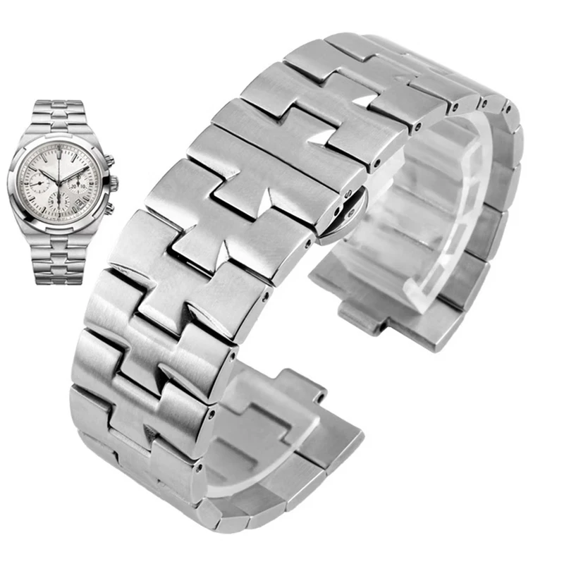 For Vacheron Constantin Overseas 47040/4500V Stainless Steel Quick Release System Men's Curved End Metal Bracelet Watchbands