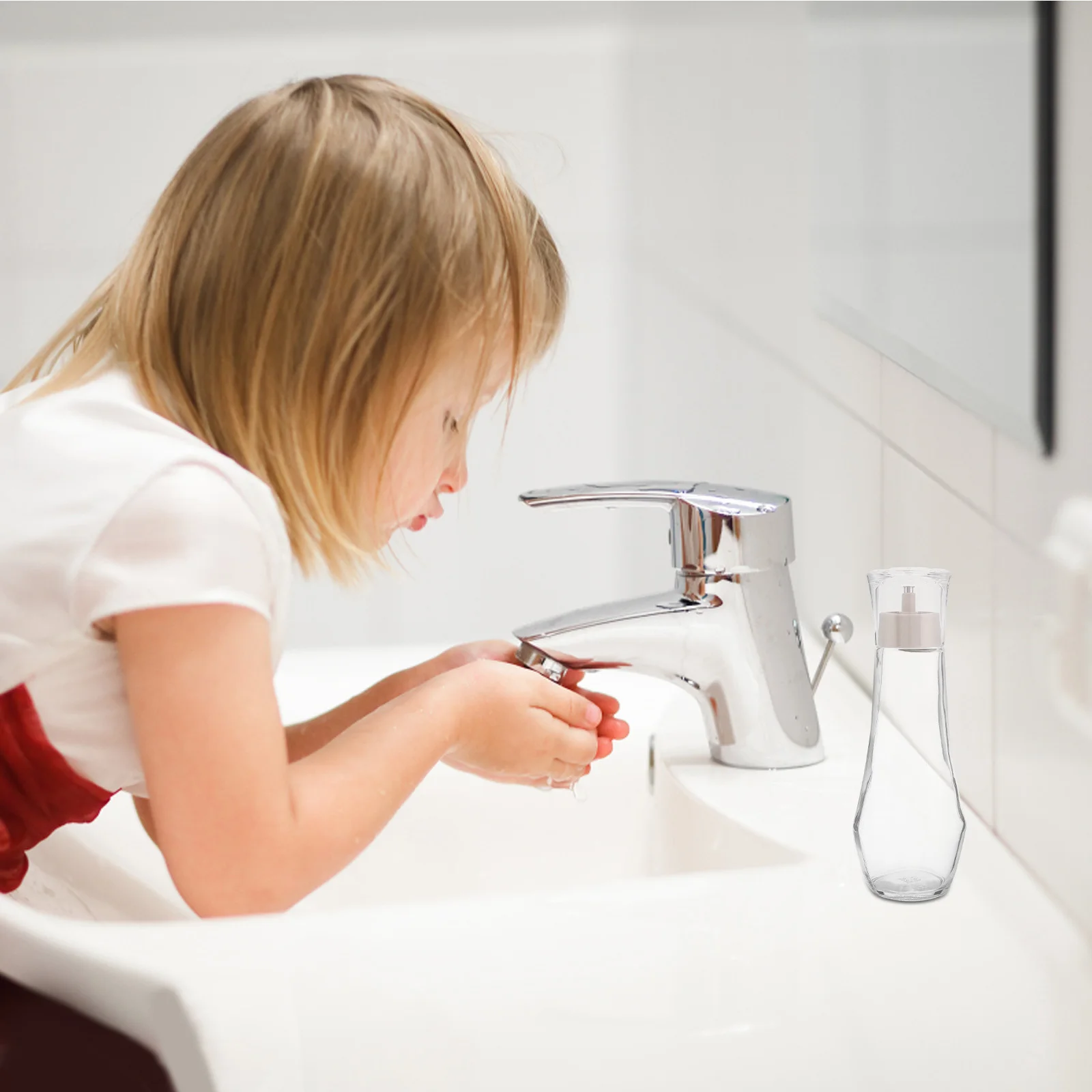 

2 Pcs Bathroom Mouthwash Dispenser Handwash Conditioner Glass Oil Container Soap