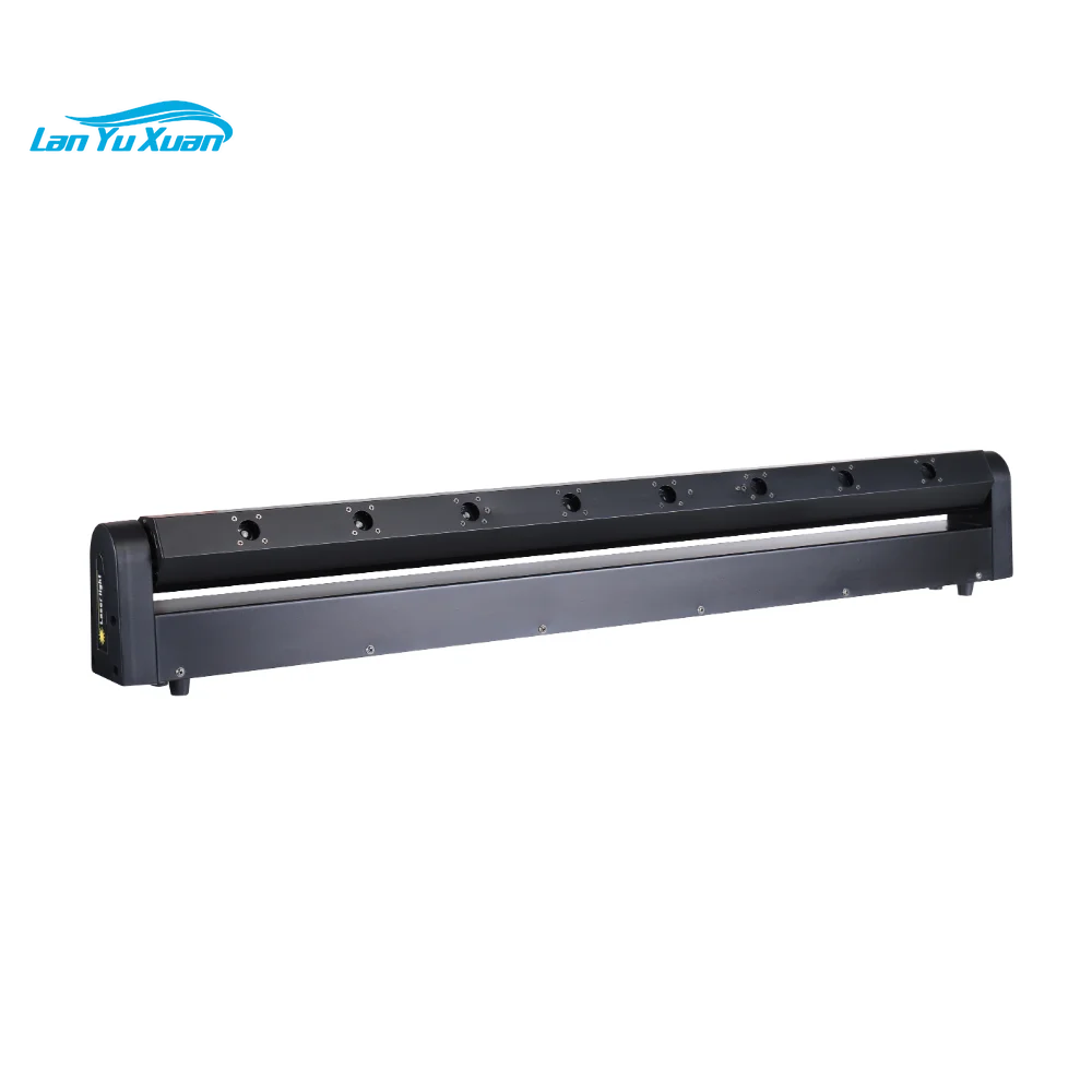 Barre d'éclairage mobile RVB à 8 yeux, faisceau laser, DJ, budgétaire de lumière, commande