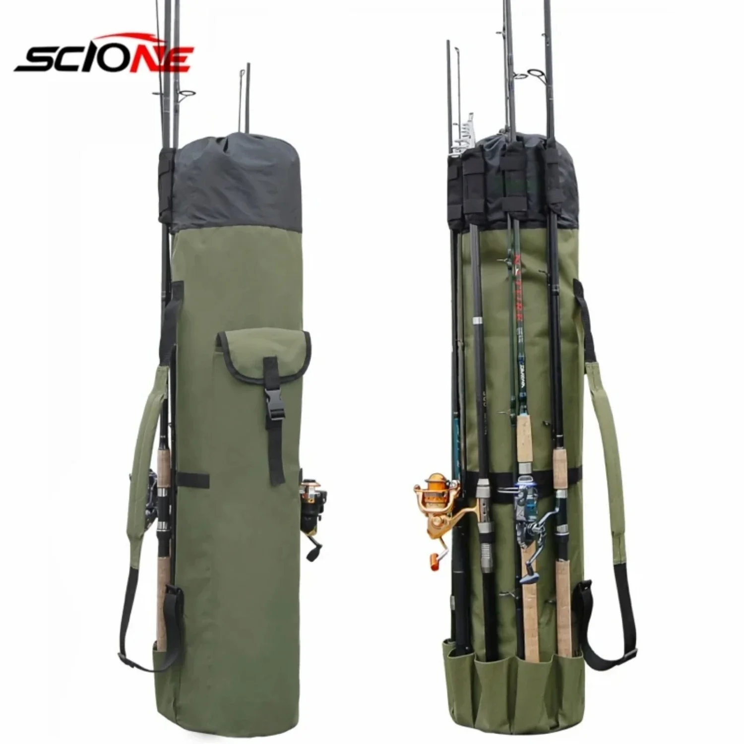 

Portable Folded Fishing Rod Multifunction Fishing Tackle Tools Pack Cylinder Outdoor Fishing Gear Shoulder Bags X336