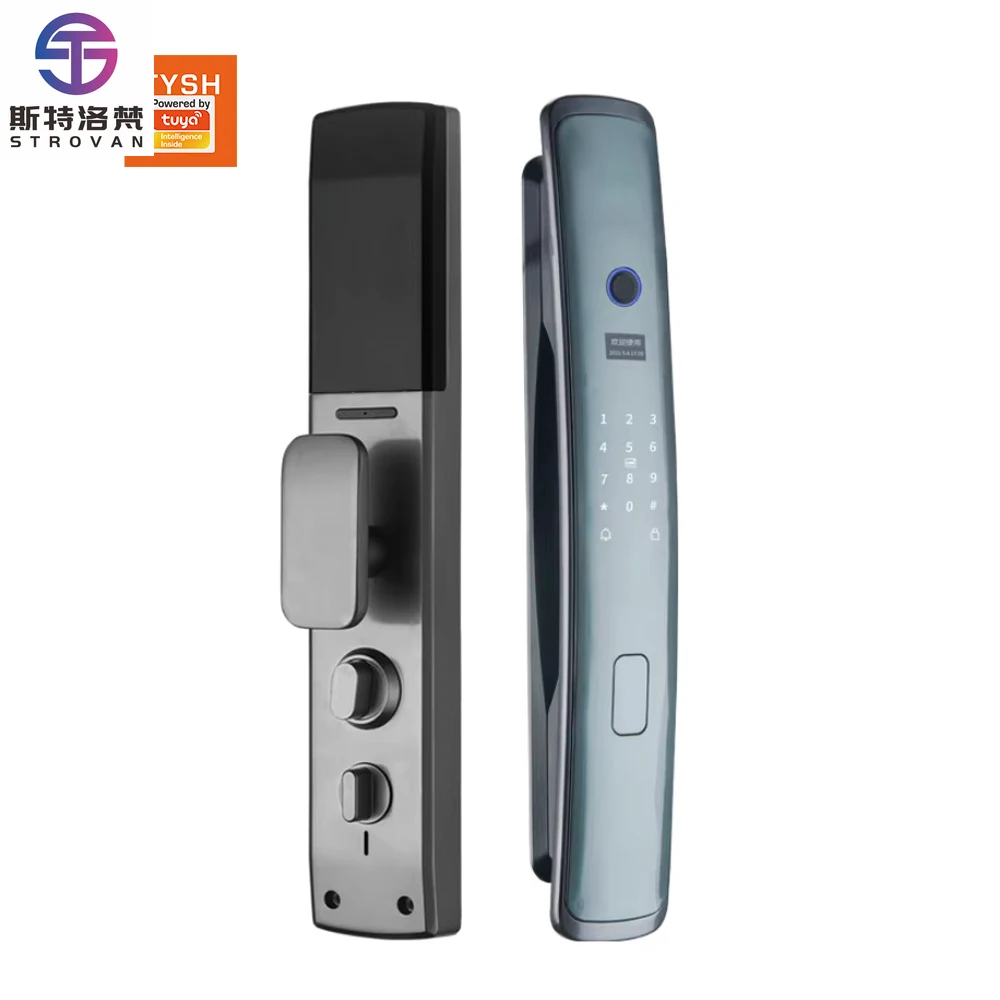 

STLF Manufacturer Tuya Smart App Remote Control Fingerprint Door Lock Wifi Password Lock for Wood Aluminum & Steel Doors