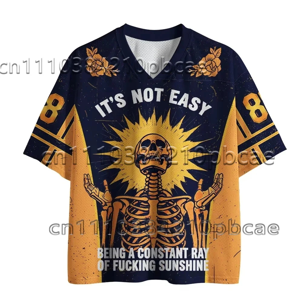 Hombres Y Mujeres Moda Callejera De Verano Print Sport Quick-dry Breath V-Neck T-shirt Streetwear Parent-child Pullover Clothing