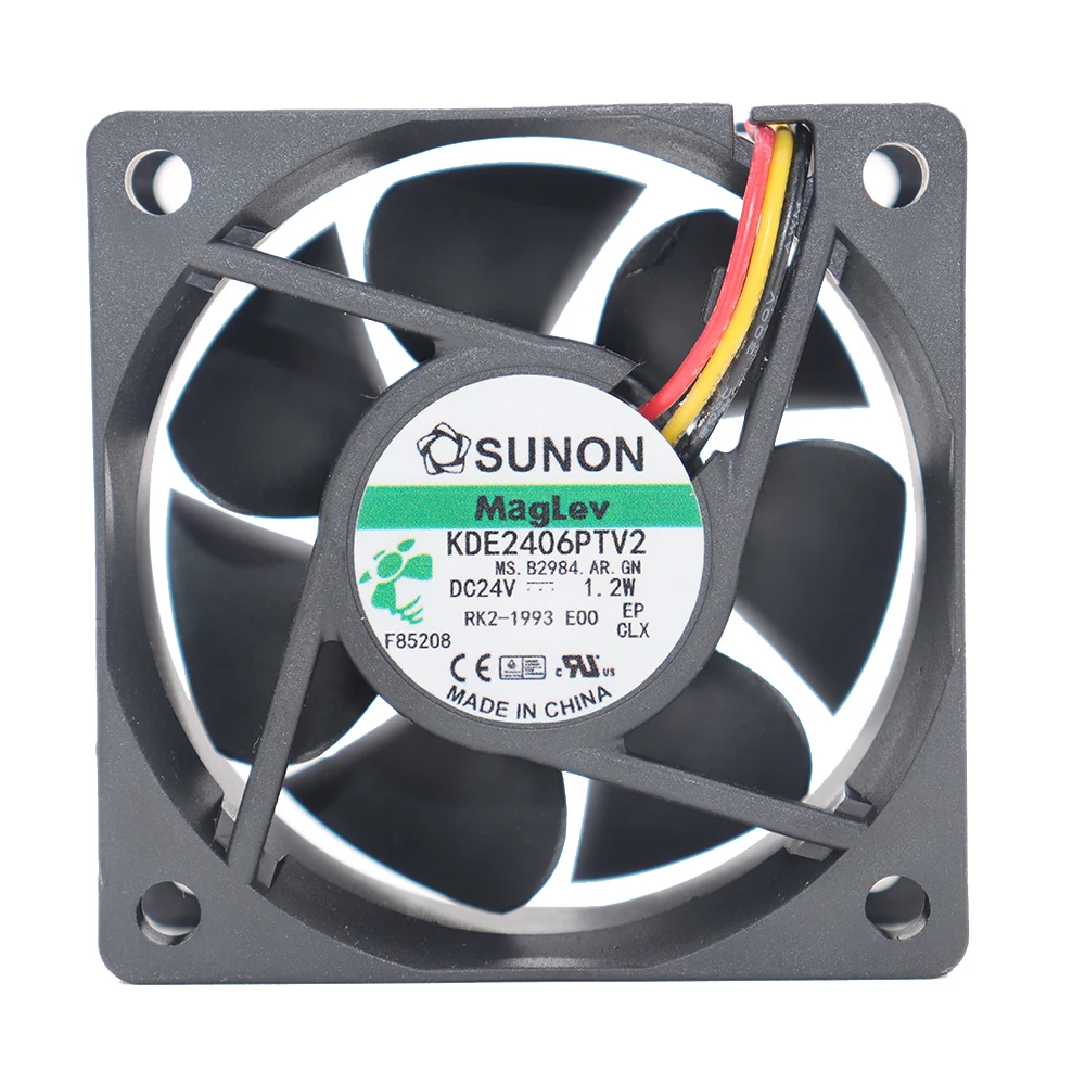 SUNON 6025 KDE2406PTV2 24V 1.2W 6CM 6025 3-wire inverter cooling fan
