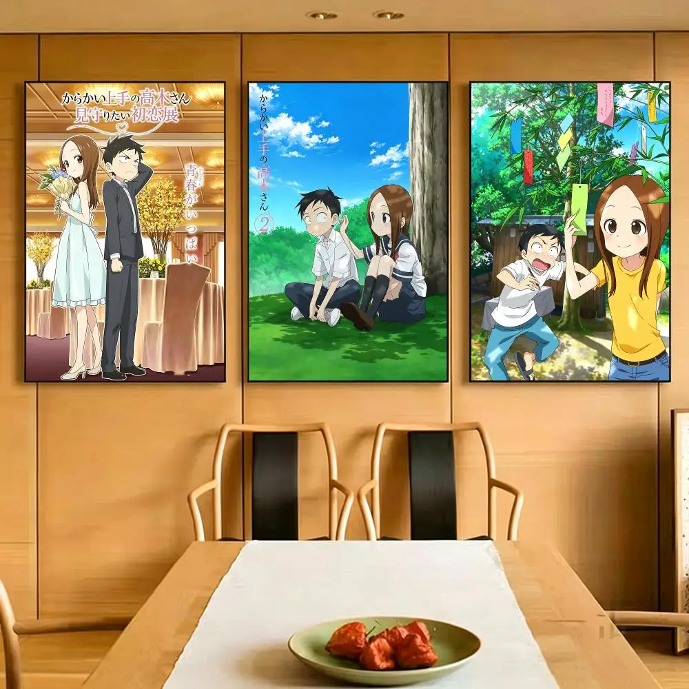 Teasing Master Takagi‑san Poster Poster HD Print Unframed Heartwarming Style Wall Art Home For Living Room Bedroom Background