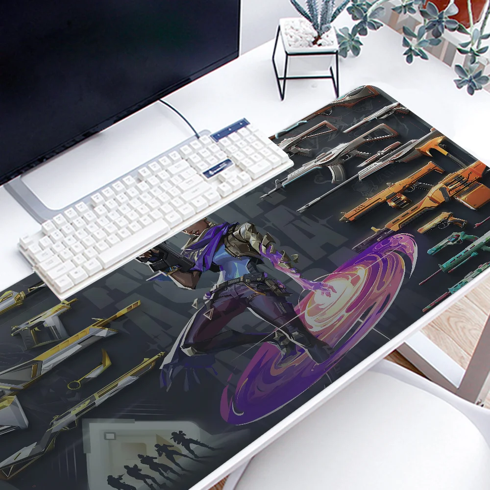 Game Valorant Mousepad Large Gaming Mouse Pad LockEdge Thickened Computer Keyboard Table Desk Mat