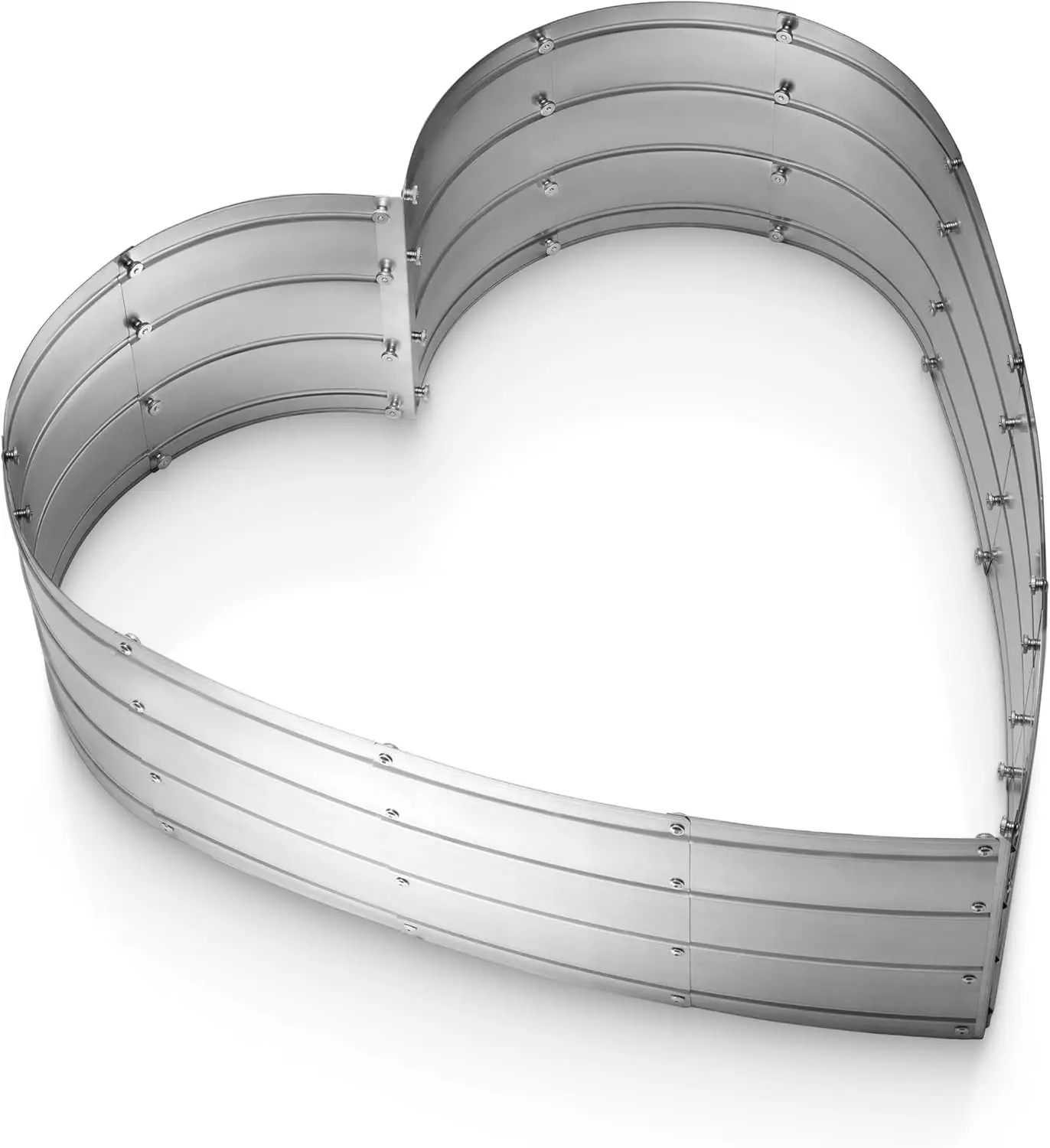 

Оцинкованные приподнятые грядки для выращивания на открытом воздухе, для овощей и цветов - большой металлический ящик с безинструментальной сборкой (серебристый)