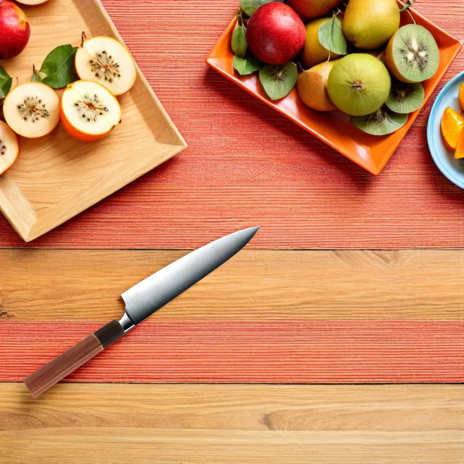 Octagon Wooden Knife Handle for Chef Knives Rosewood Blood Sandalwood Wa Handle with Metal Collar Sushi Santoku Gyuto Nakiri view 6