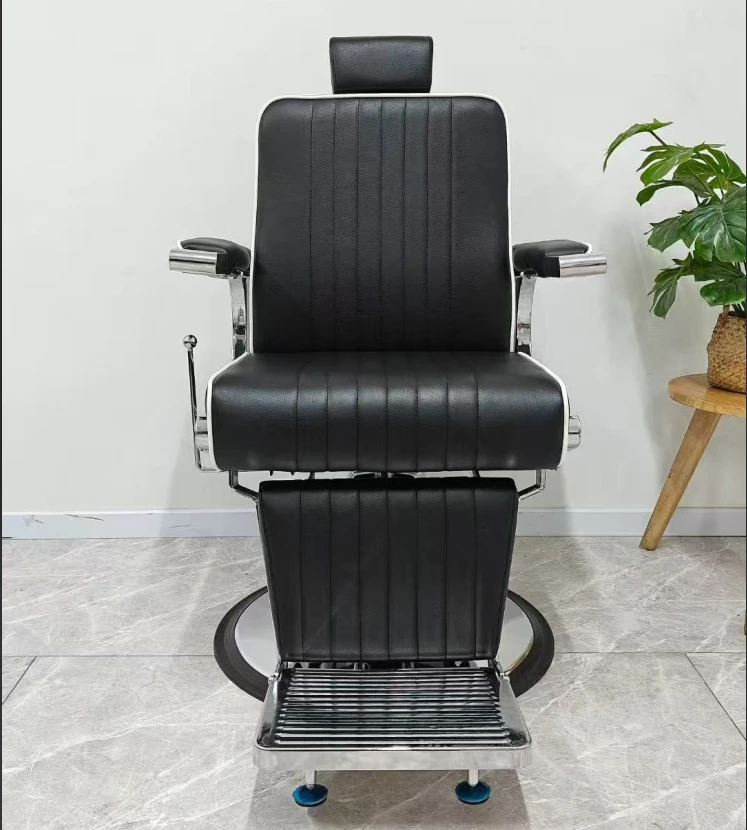 Wholesale Antique Heavy Duty Hydraulic Man Barber Chair Salon Furniture Contemporary Pu Leather 70 Luxury Salon Furniture Set
