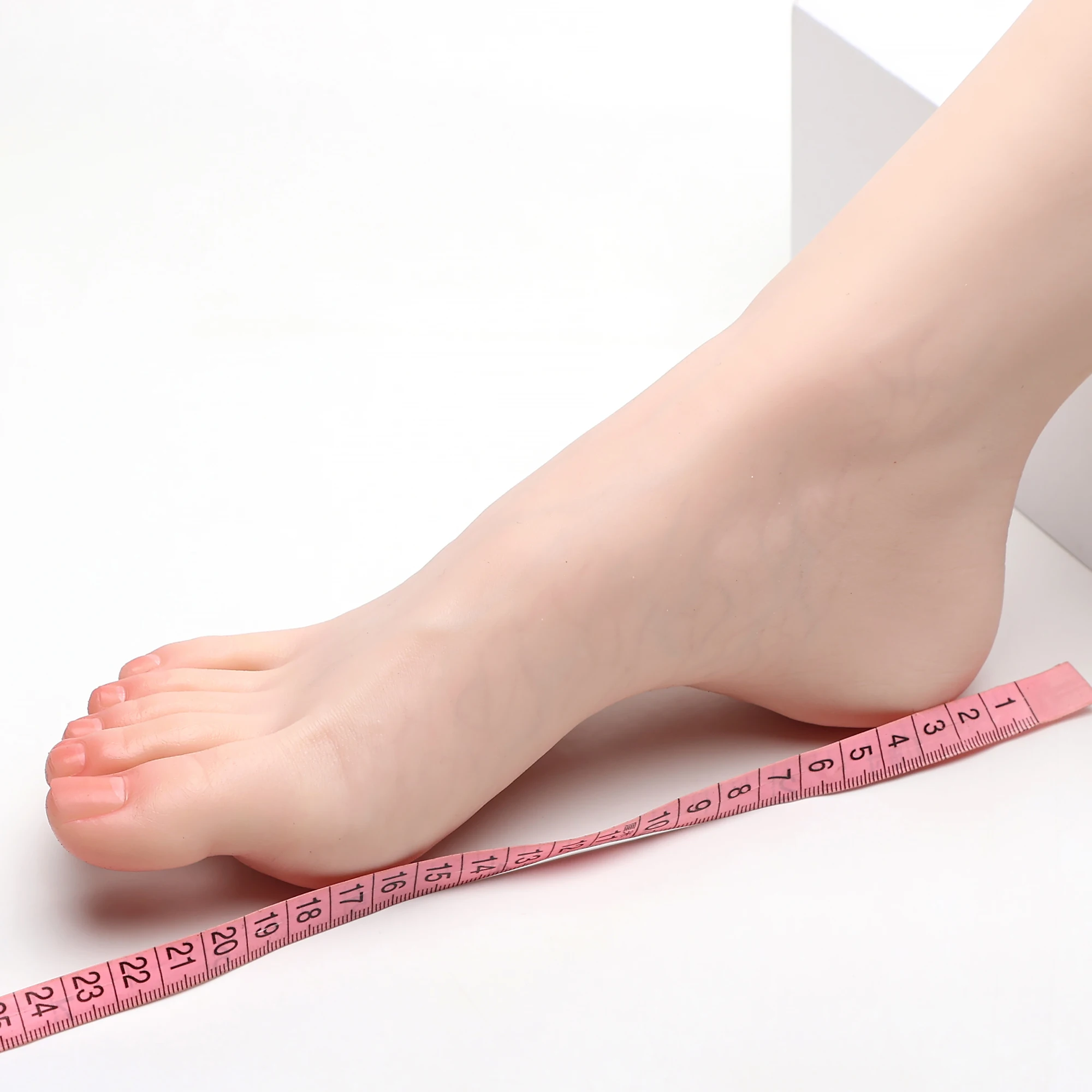 

Female Silicone Foot Model J3700 Realistic Toes Veins Fake Feet for Nails Art Props Displaying Shoes Socks Stockings Fetish