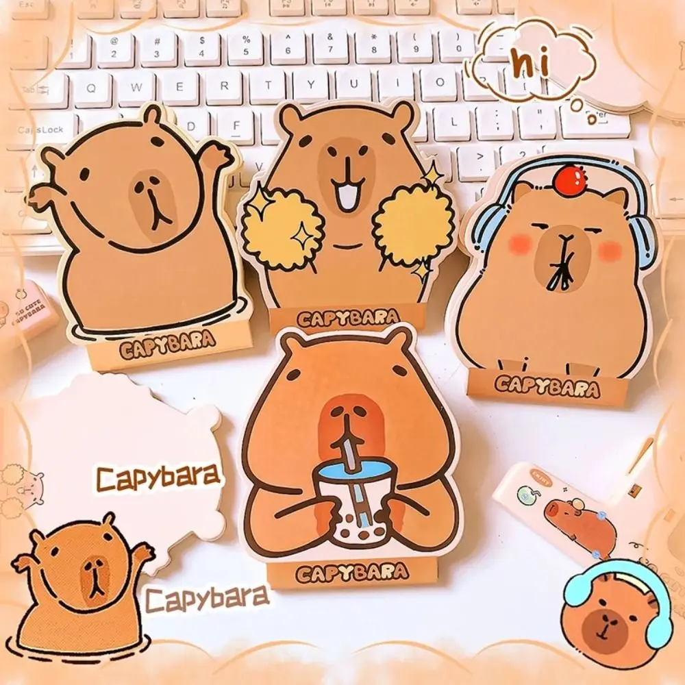 Cuaderno Kawaii Capybara para hacer lista, diario portátil, Mini Bloc de notas pequeño de dibujos animados para estudiantes