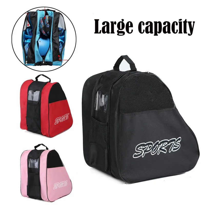 

Portable Roller Skates Bag Ice Skating Bag Large Capacity Breathable Kids Inline Skates Bag Skates Storage Bag Skating Shoes Bag