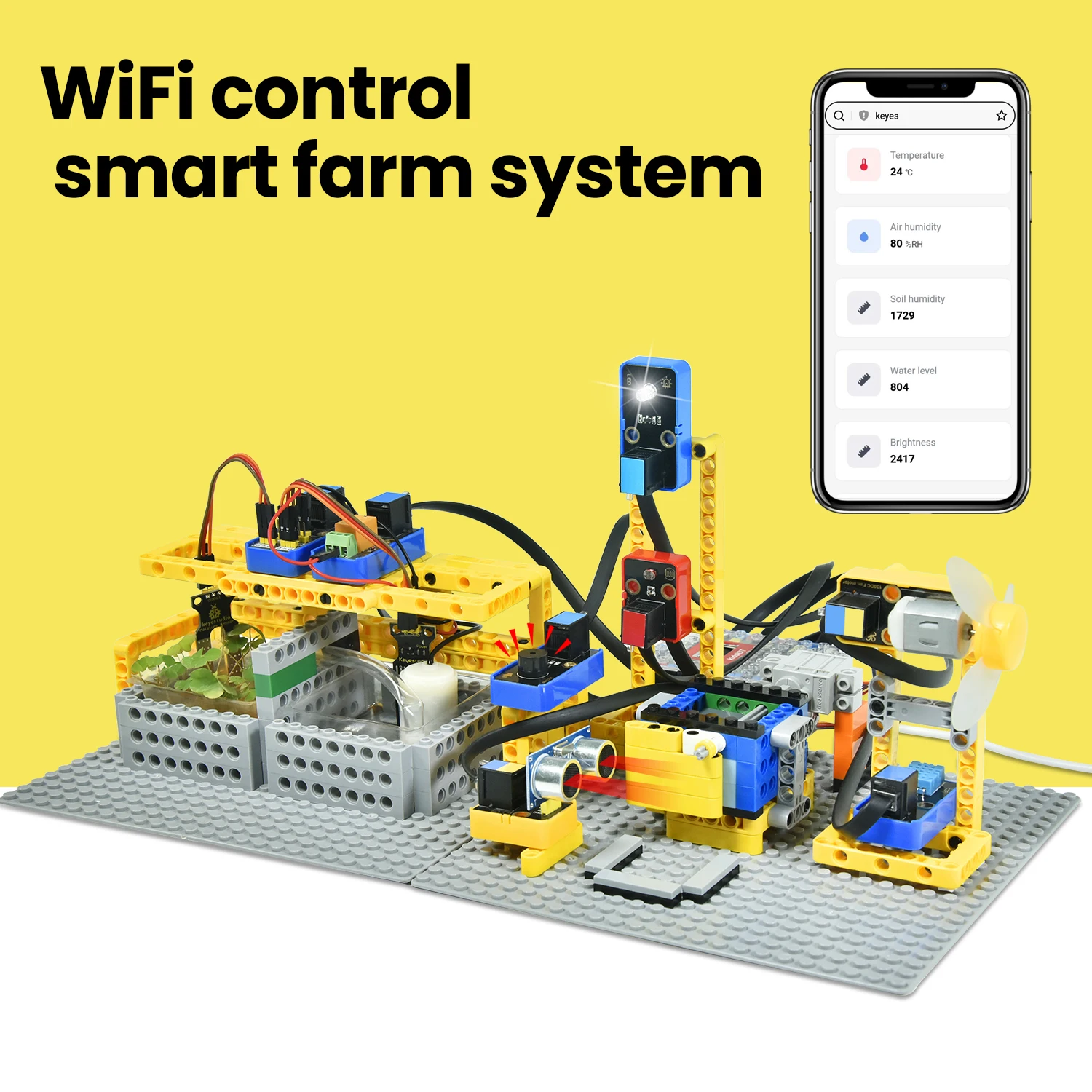 Kidsbits inteligentny zestaw farmy dla Arduino tablica IOT kompatybilna z obsługą LEGO programowanie graficzne edukacja nauka zestaw do