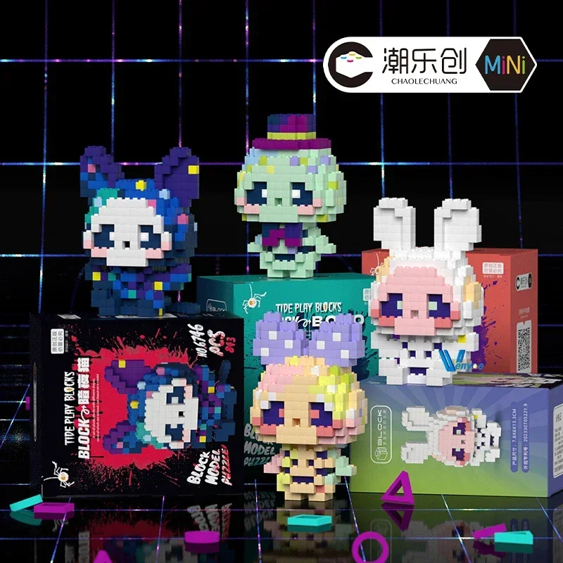 

Cool Tide Play Blocks Night Elves Model Micro Building Blocks Cute Rabbit Plastics Puzzle Mini Bricks Figure Toys for Kid Gift