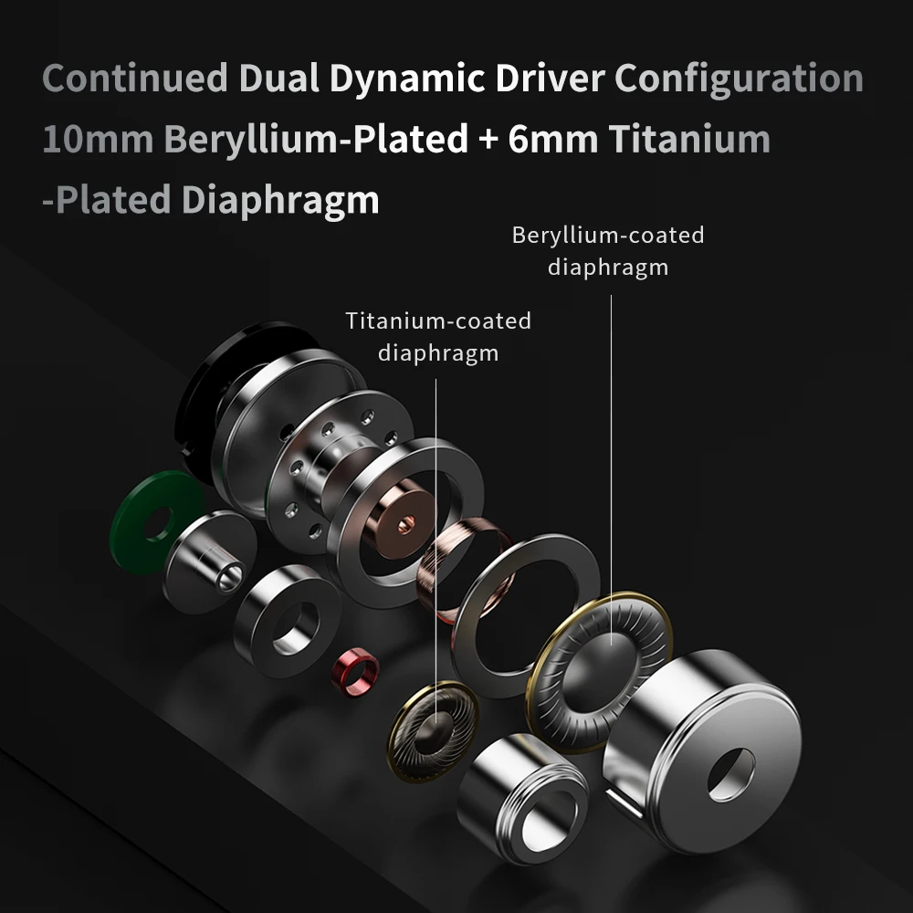 TRN V10 PRO Earphones  2BA+2DD Dual Dynamic Driver and Dual Balanced Armature Hybrid In-Ear Monitors Headphones