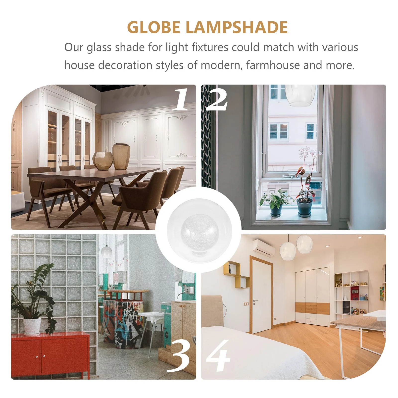 

Bean Glass Lamp Shade Replacement Cover Delicate Glass Shade for Pendant Ceiling Wall Light Decorative Light Fixture