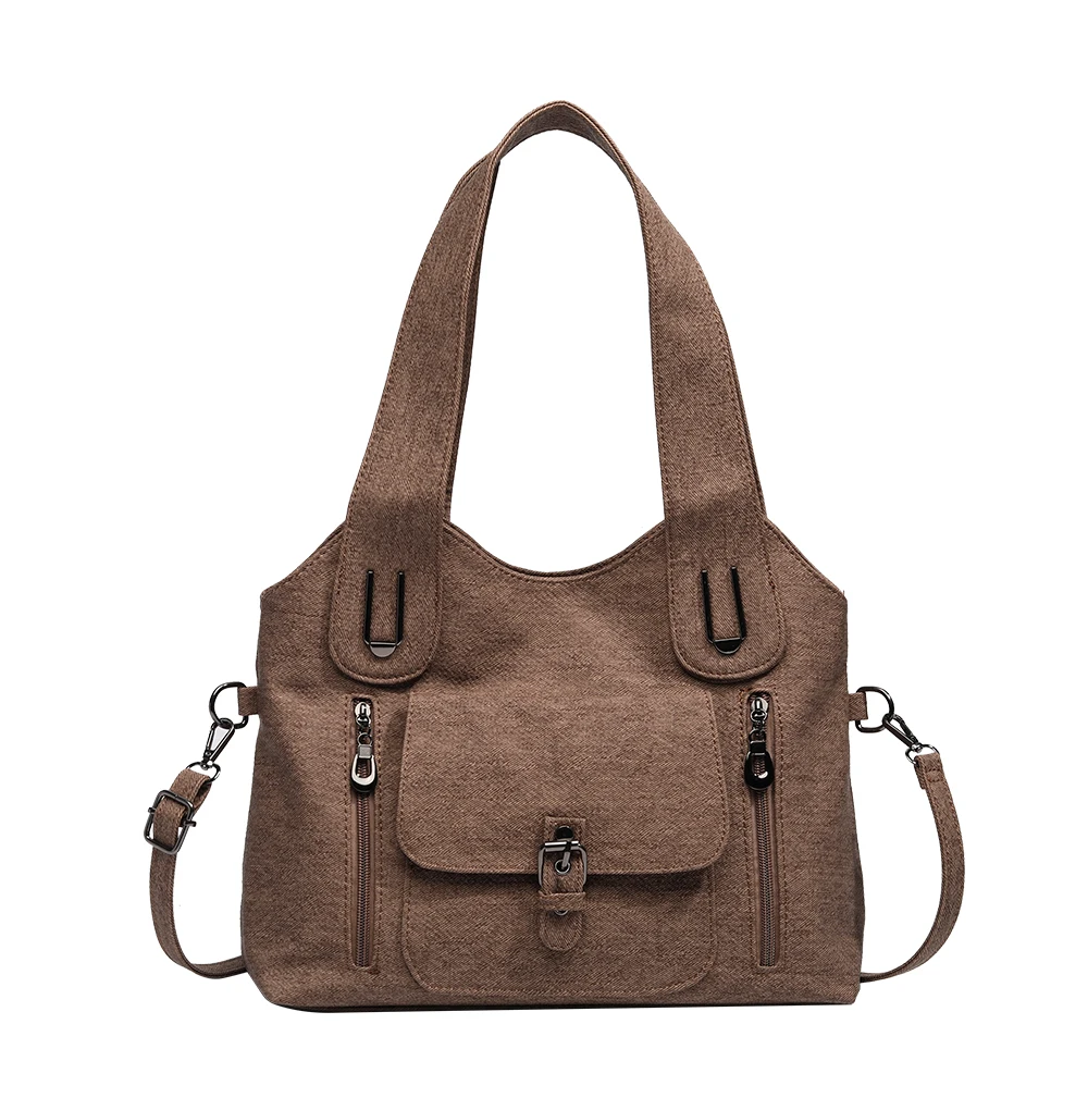 

Women's large capacity casual messenger handbag retro pu shoulder bag