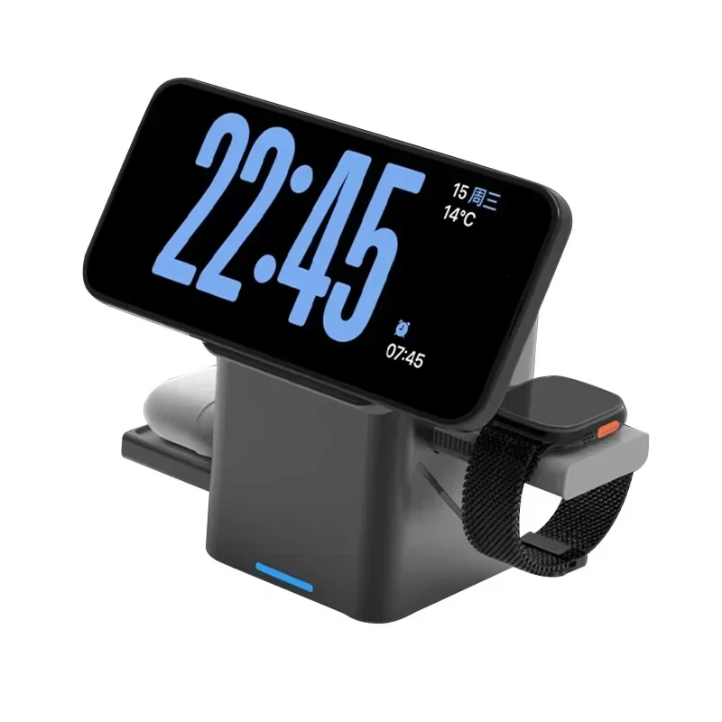 

Rotating Magic Magnetic 3 in 1 Wireless Charger for Apple Dock Charger for Iphone 16 15 14 13 Pro Max Iwatch Airpods Charger