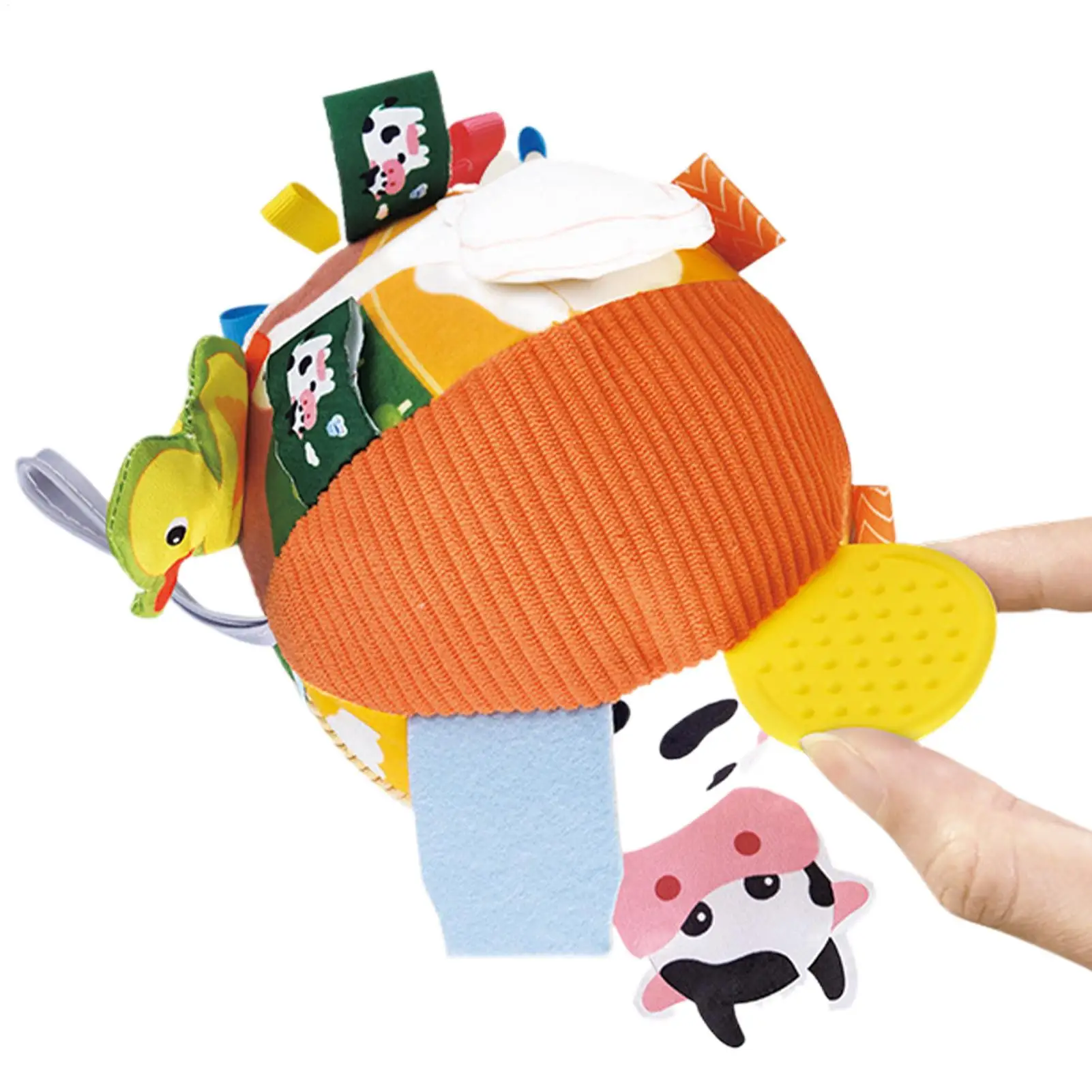 아기용 소프트 볼, 0-6개월 아기용 질감 있는 씹는 장난감, 손 잡기 운동 능력 발달, 감각 놀이 학습, 치아 발달