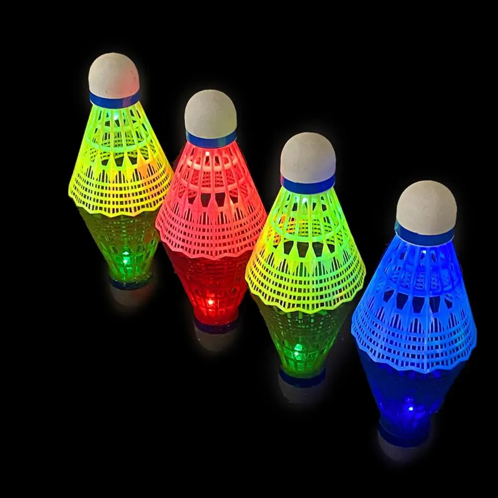 Badminton Shuttlecock Nighttime Badminton Accessory Led Badminton Shuttlecocks Long-lasting Night Visible Nylon Glow for Outdoor