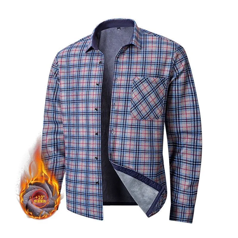 

Зимняя новая модная тенденция с толстым бархатом и теплая рубашка с длинными рукавами для мужчин, повседневная и свободная спортивная рубашка высокого качества