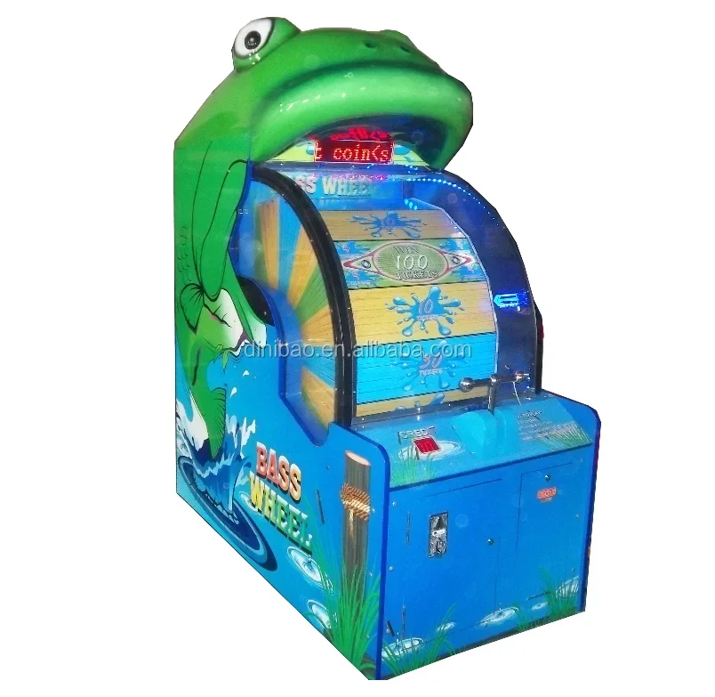 Kids Coin Operated Game Machines Arcade Lottery Ticket Redemption Bass Wheel