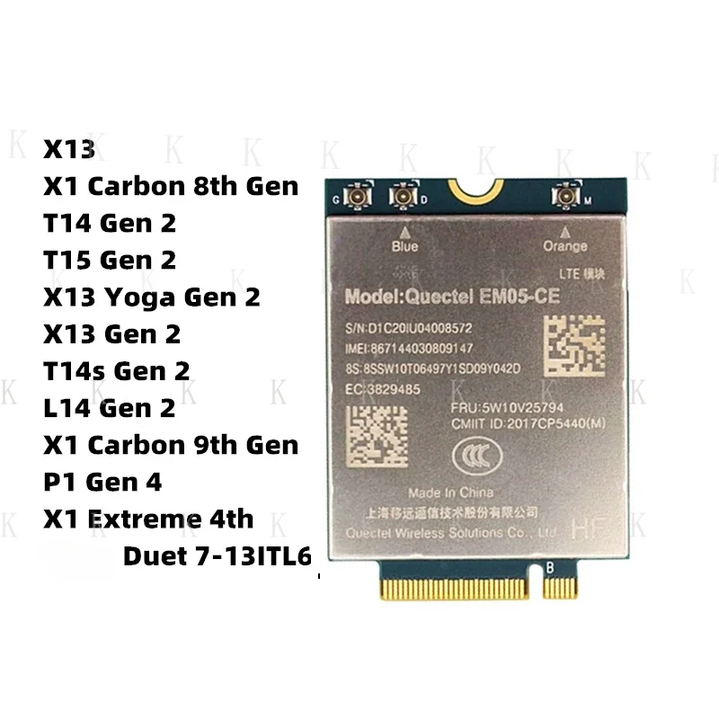 C  FOR  5W10V25794 Wireless WAN 4G LTE Cat4 WWAN Module For Thinkpad X1 Carbon 9th Gen