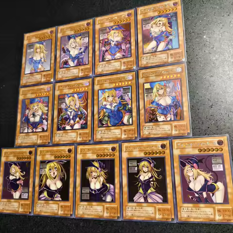 13PCS DIY Yu-Gi-Oh! Sad Story Deck Flash Card Anime Black Magician Girl Collectible Card Cartoon Signature Card Christmas Gift