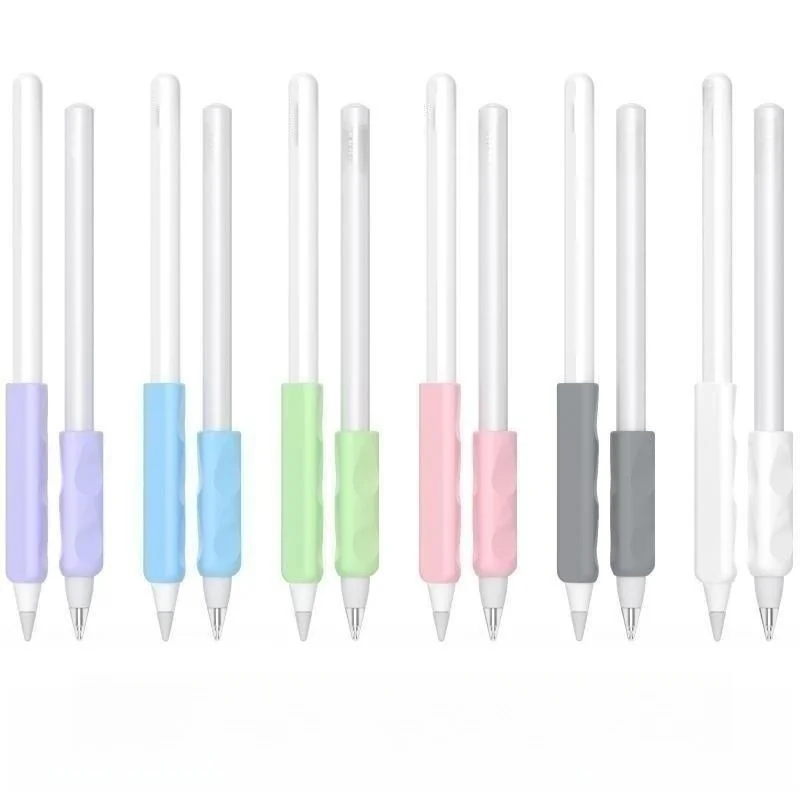 Tablet Pen Grip for Apple Pencil 2nd Generation Or Pencil Pro Or Huawei M-Pencil 1/2/3 Generation Silicone Shockproof Non-slip