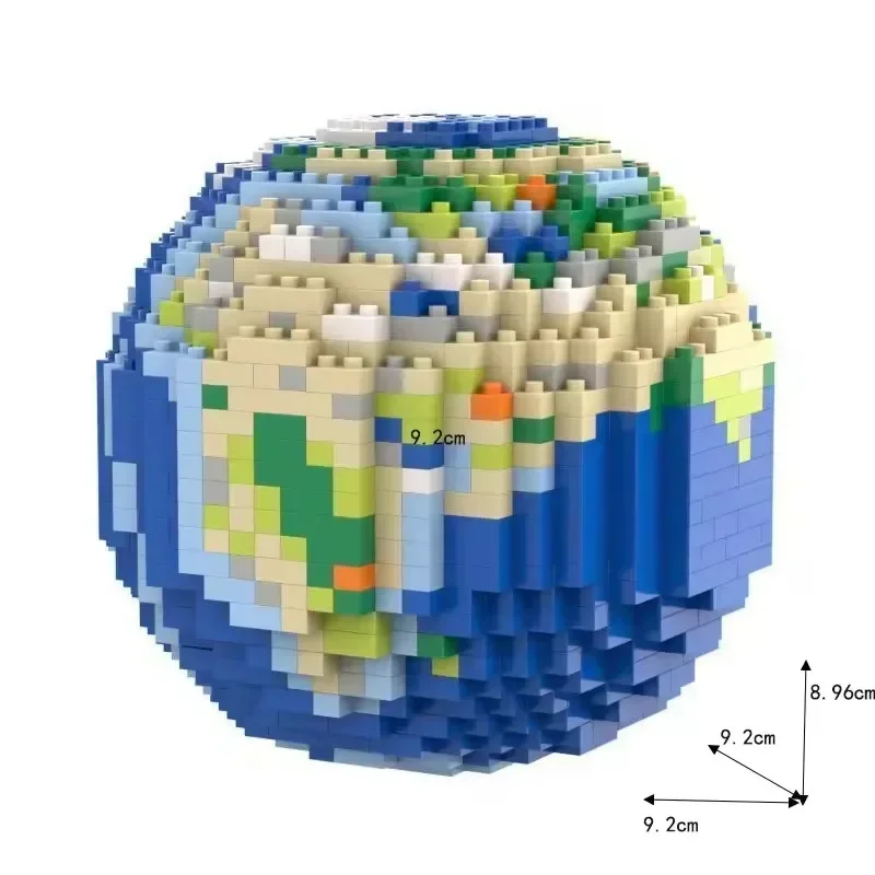 1008PCS Pixel Earth Building Blocks Assembly Toys Explore Space  Planet Children's Gift Small Particle Assembly Educational