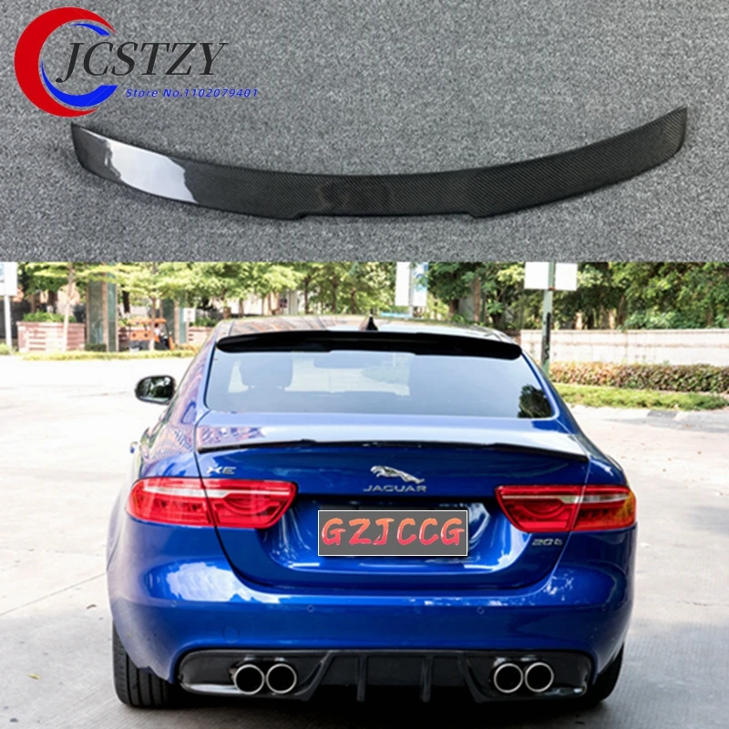 

Car high quality carbon fiber roof spoiler luggage tail 1Pcs car shape for Jaguar XE 2015 2016 2017