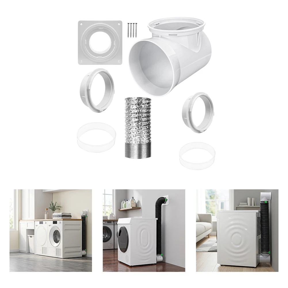 90 Angle Flexible Dryer Vent Hose Connector Easy Installation Vent Duct Adapter For Home Clothes Dryer Laundry Room Repair Tools