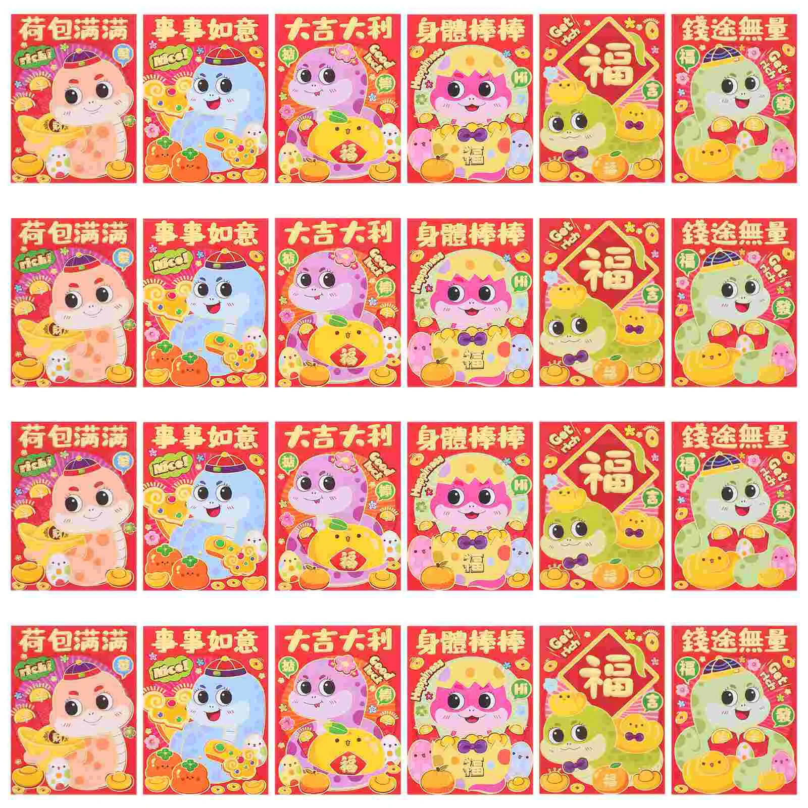 36 Pcs Spring Festival Red Envelope Lucky Money Envelopes Lunar New Year Traditional Chinese Cash Packet Decorations