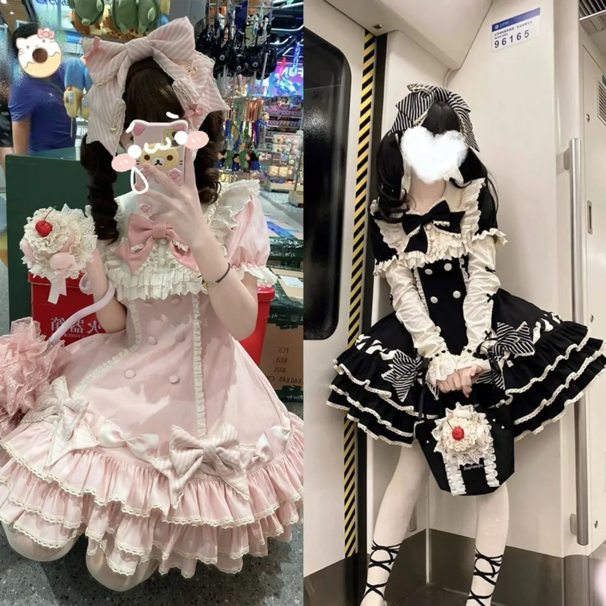 NONSAR-Robe Sweet Lolita OP Japonaise pour Femme, PoinRobe à Volants avec Nministériels d, Taille Fine, Robes de Soirée Princesse, Élégante, Miss Kawaii, Robe Gâteau