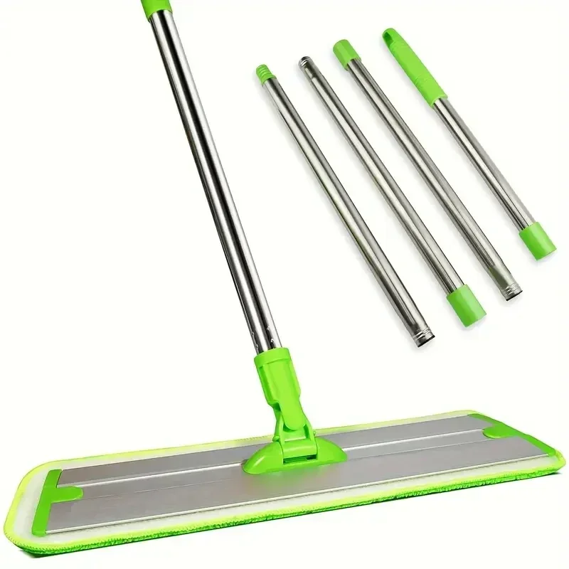 57inch aluminum flat mop with microfiber,splice long handle broom for floor washing,home essentials multifunctional cleaningtool