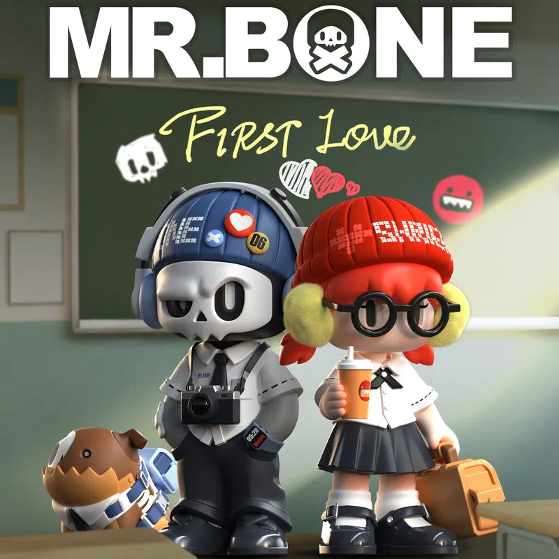 New Mr Bone Collectible Action Figure First Love Limited Edition Large Size Figurine Desktop Display Home Decor  Doll