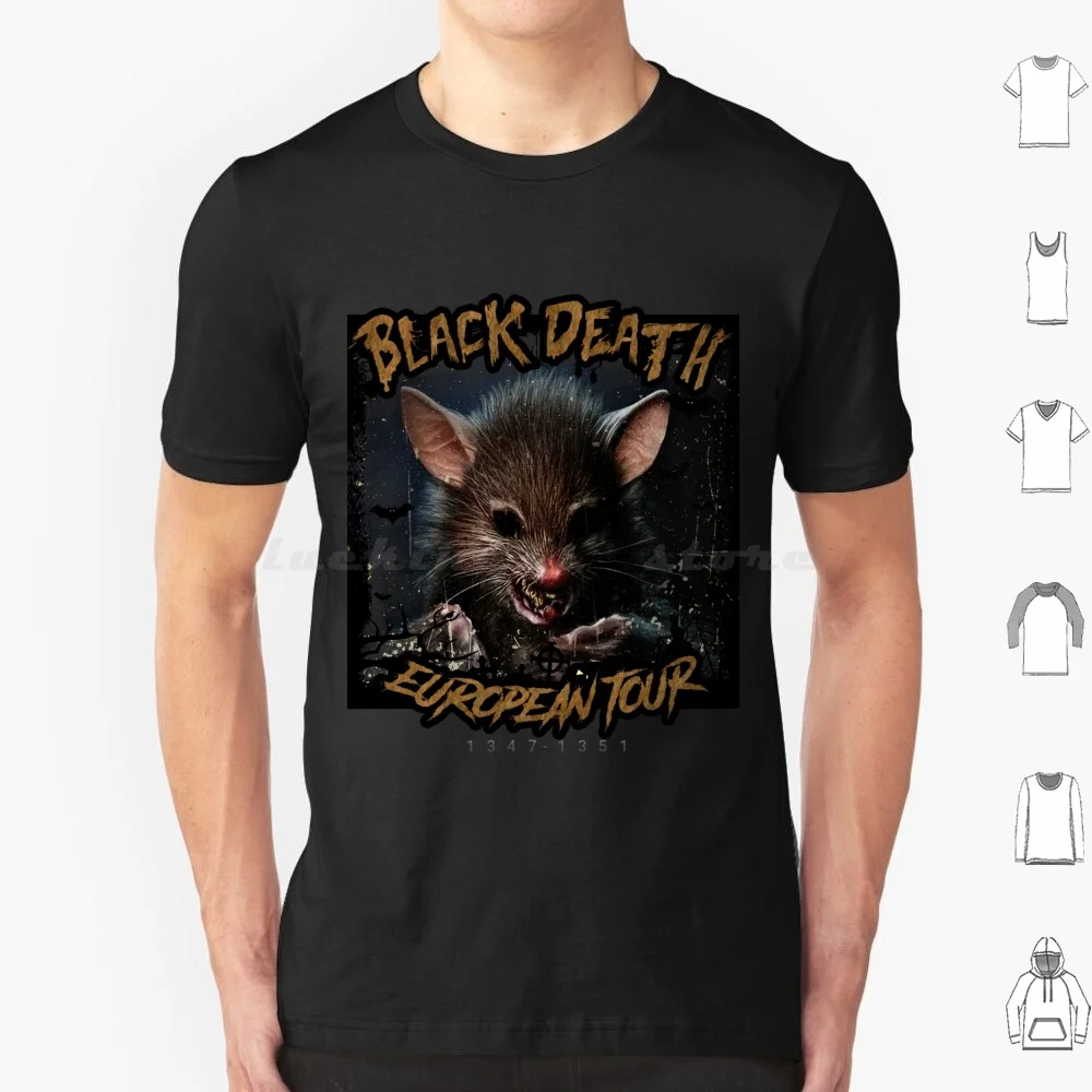 

Black Death : European Tour 1347-1351 T Shirt 6xl Cotton Cool Tee Black Death Plague European Tour Medieval Rat Rats Funny