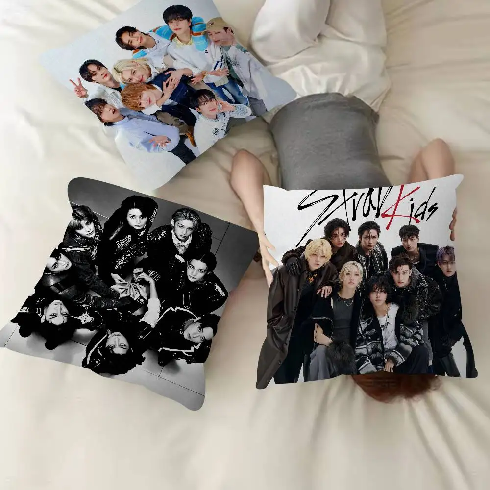 Kpop You Make S-Stray K-Kids Stay Pattern Pillowcase Office Living Room Home Pillowcase Car Ornaments tomodachi life view 3