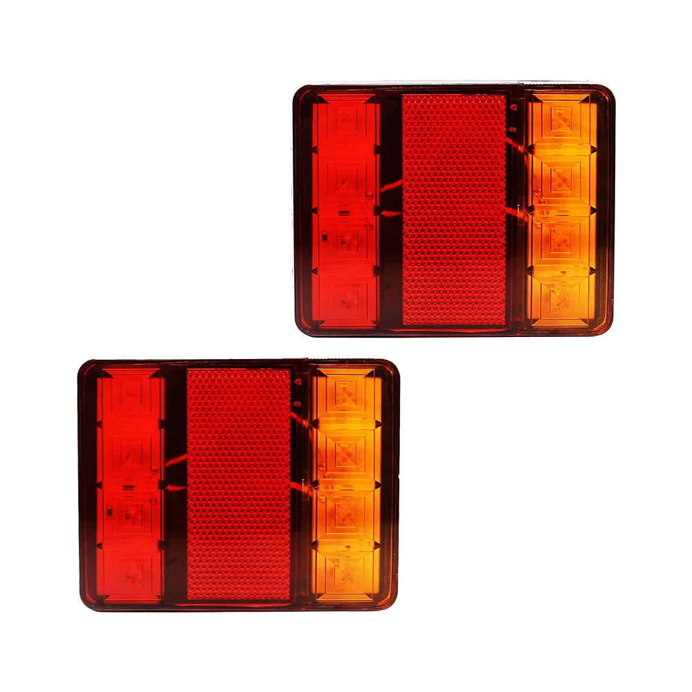 2Pcs 120×95×22mm Multi‑Function Rear Warning Tail Light FIT FOR 12V Truck Trailer UTE Camper Van Boat Lamp