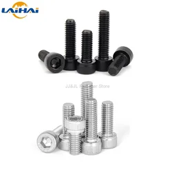 10pcs M3 M4 M5 M6 M8 304 A2 Stainless Steel Black grade 12.9 steel DIN912 Hexagon Hex Socket Head Cap Allen Bolt Screw L=4-120mm