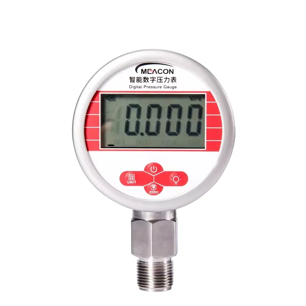Multiple Function Inline Digital Panel Mount Air Pressure Vacuum Gauge for Gas and Liquid Applications