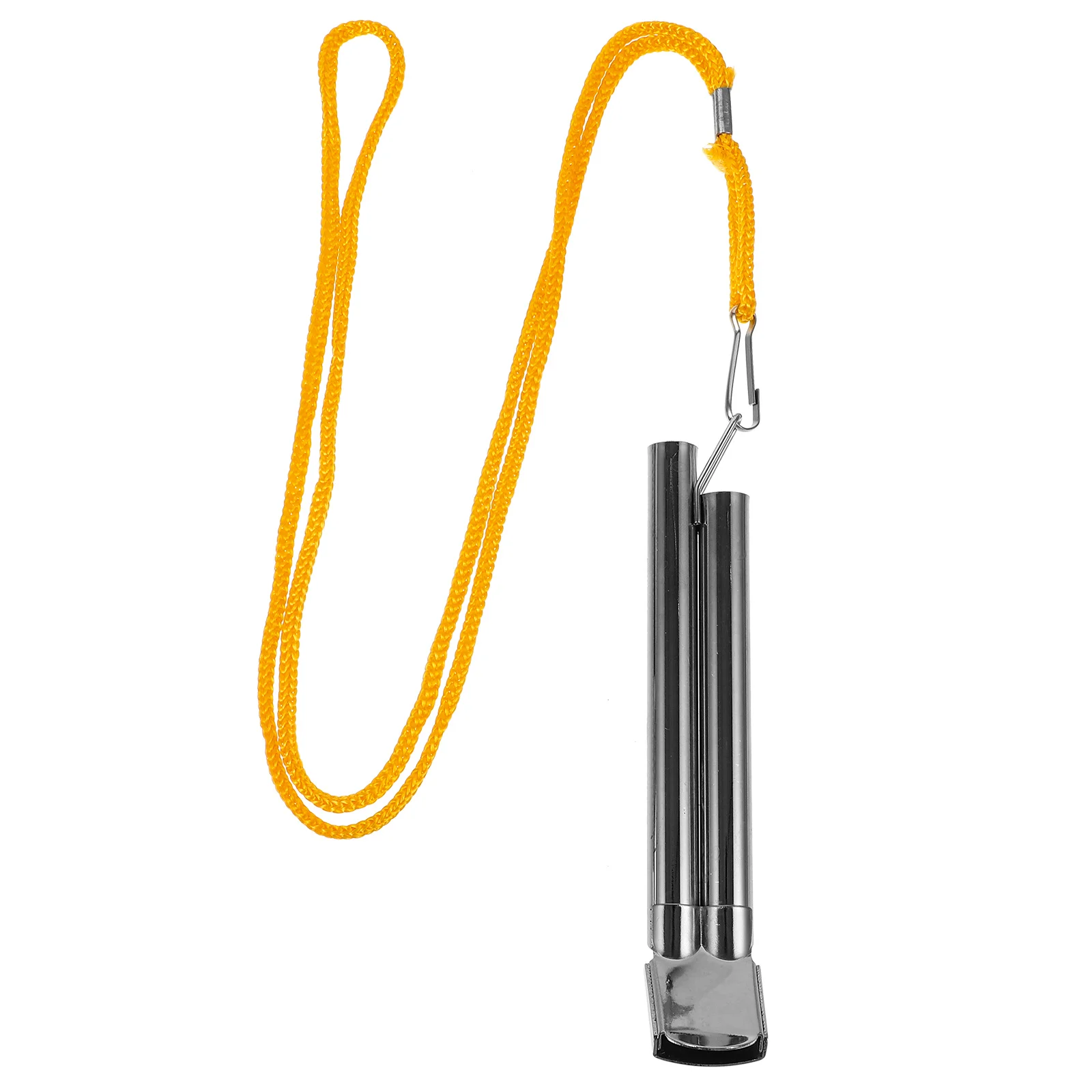 

1Set Stainless Steel Loud Dual Tone Whistle Portable Referee Safety Whistle for Sports Training Hiking Teacher Metal Pendant