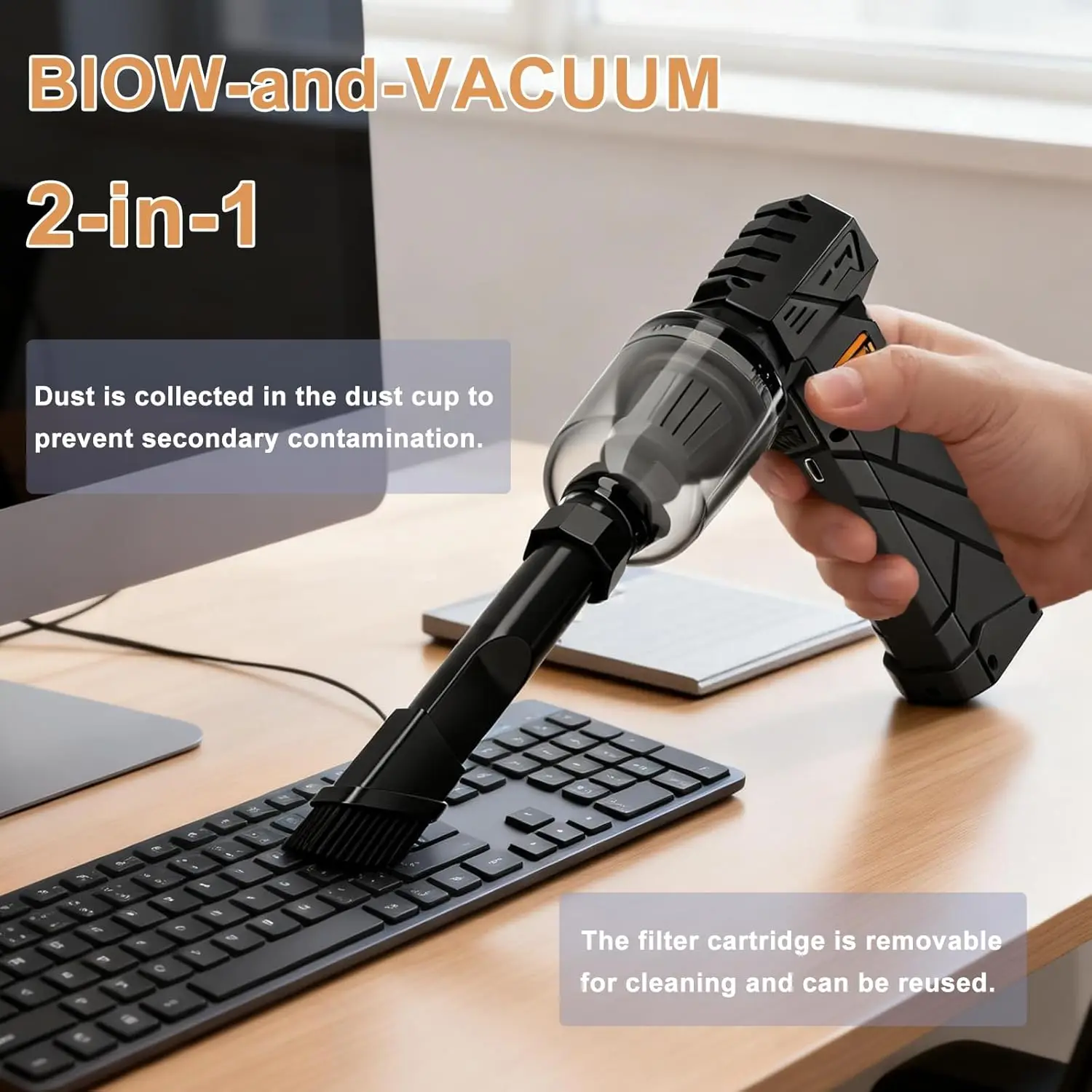 Powerful Violent Fan 990000RPM Turbo Air Blower With Power Bank High Speed Brushless Turbo Blower With LED Lighting