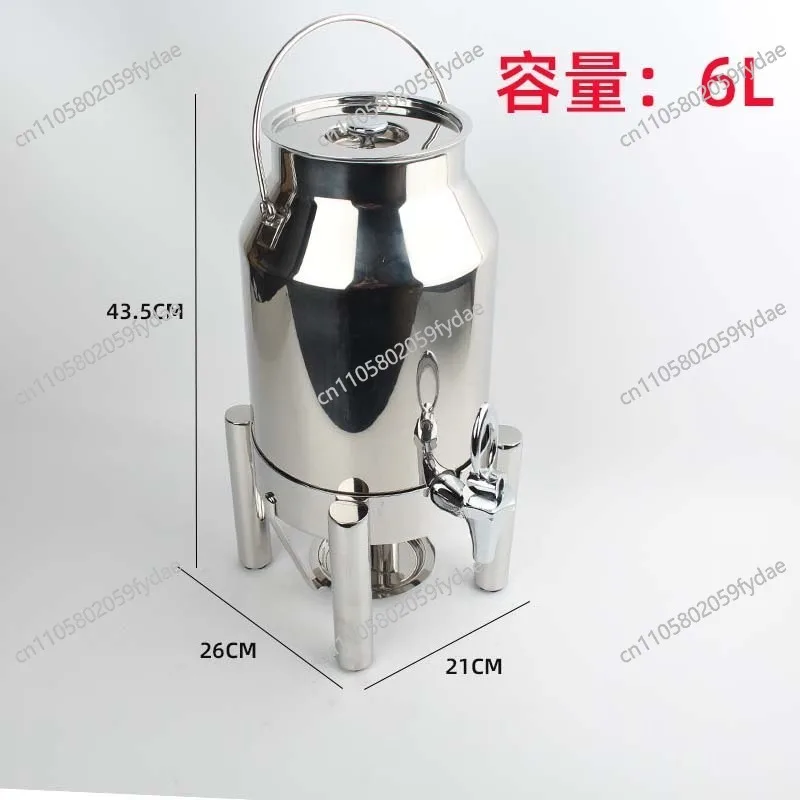 Stainless Steel Thickened Milk Tripod, Thermal Insulation and Heating, Soy Milk Tea Cold and Hot Drink Beverage Container,