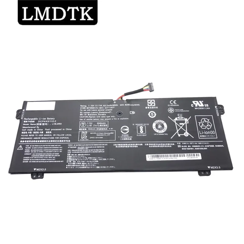 

LMDTK New L16L4PB1 Laptop Battery For Lenovo YOGA 720-13IKB 13IKBR 15IKB 730-13IKB L16M4PB1 5B10M52739 7.68V 48Wh