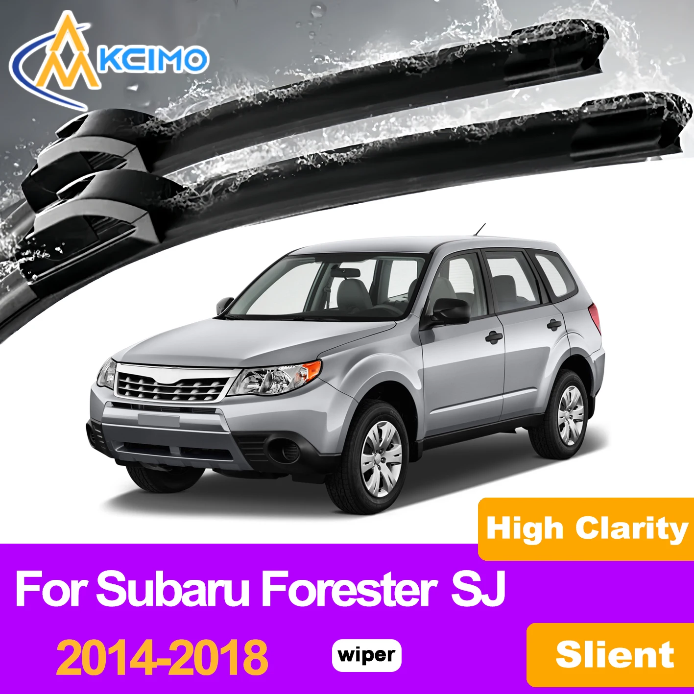 

KCIMO 2PCS Front Windshield Wiper Blades For Subaru Forester SJ 2014-2018, No Streak No Chatter No Residue Car Accessories