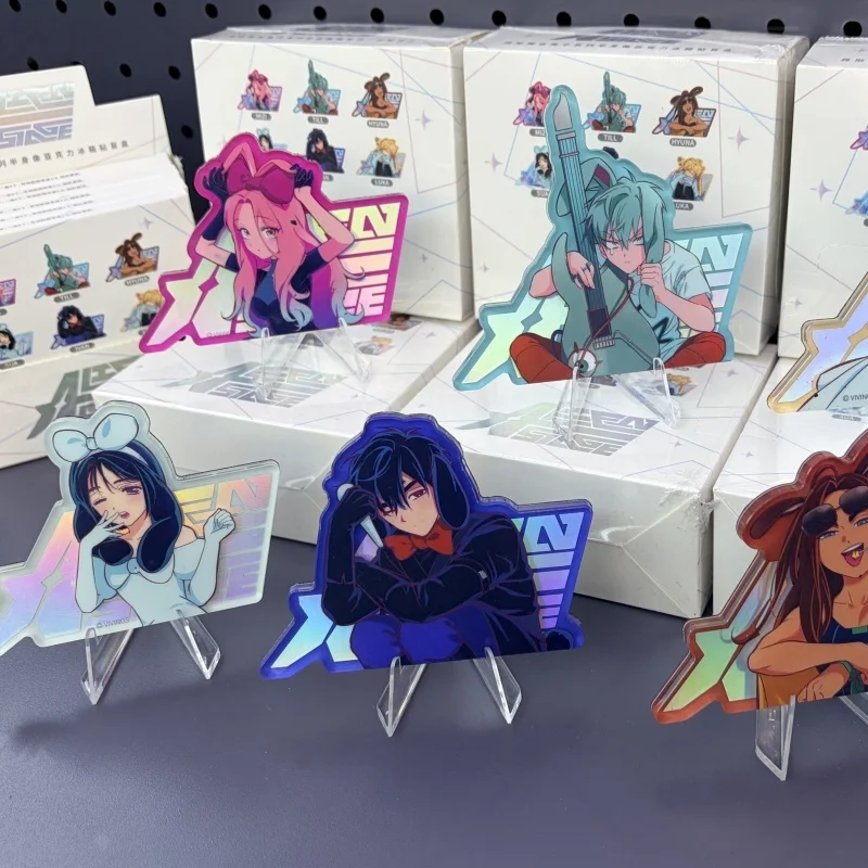 Nowe, oryginalne figurki z serii Alien Stage Rabbit w blind boxach, półfigurki akrylowe, naklejki na lodówkę, prezenty niespodzianki na święta.