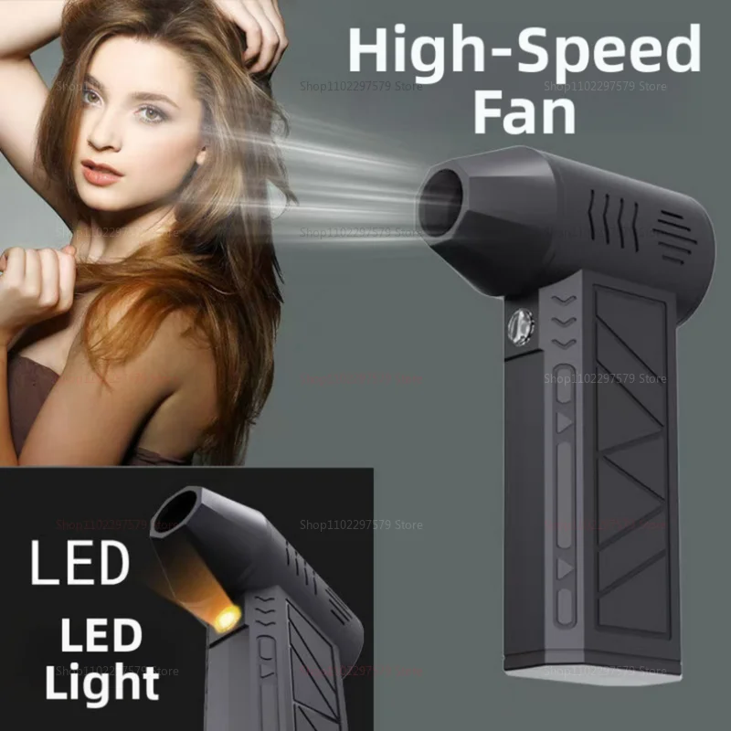 

Портативный ручной электрический вентилятор, 2-скоростной мини-воздуходув, очиститель от пыли, кемпинговый охладитель, бесщеточный двигатель, уличный вентилятор