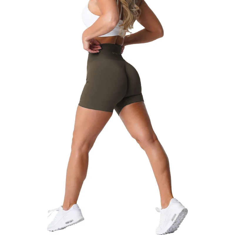 NVGTN Spandex Solid Seamless Shorts Women Soft Workout Fitness Outfits Yoga Pants Gym Wear